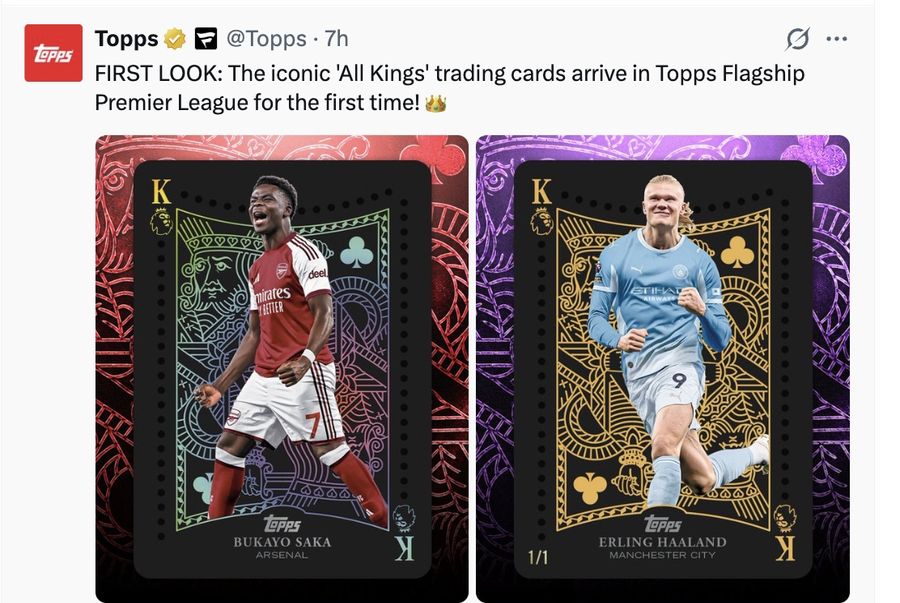 FIRST LOOK: The iconic 'All Kings' trading cards arrive in Topps Flagship Premier League for the first time! 👑